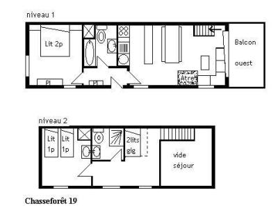 Vacances en montagne Appartement duplex 3 pièces 6 personnes (19) - Résidence le Chasseforêt - Méribel