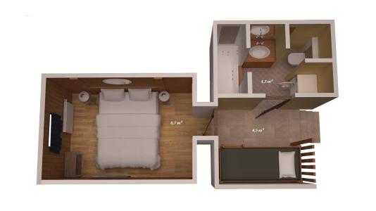 Holiday in mountain resort 2 room duplex apartment 4 people (905) - Résidence le Grand Sud - Courchevel - Plan
