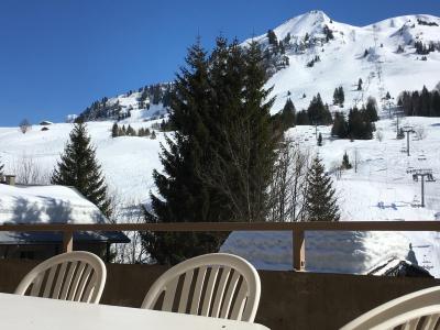 Urlaub in den Bergen 4-Zimmer-Holzhütte für 9 Personen - Résidence le Grépon - Le Grand Bornand - Terrasse