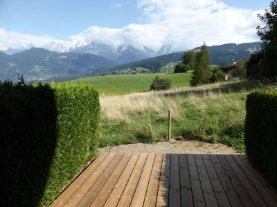 Vakantie in de bergen Studio 4 personen (A7) - Résidence le Gros Cailloux Améthystes - Combloux - Terras