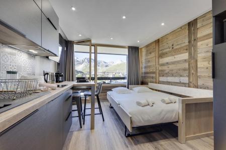 Vakantie in de bergen Studio 4 personen (116) - Résidence le Home Club - Tignes - Woonkamer