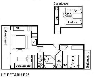 Vacances en montagne Appartement duplex 2 pièces 6 personnes (85) - Résidence le Pétaru - Méribel