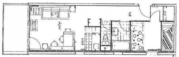 Каникулы в горах Апартаменты 2 комнат 6 чел. (057) - Résidence le Rey - Peisey-Vallandry - план