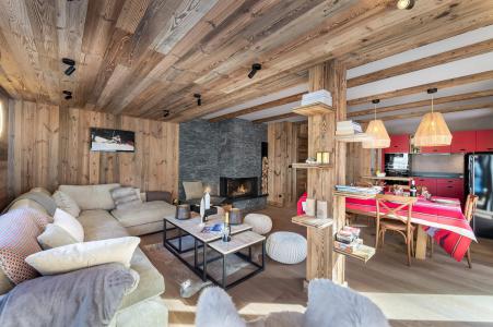 Vakantie in de bergen Appartement duplex 5 kamers 10 personen (KALASI) - Résidence le Rocher - Kalasi - Les Menuires - Open haard