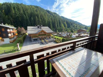 Holiday in mountain resort Studio cabin mezzanine 5 people (D2) - Résidence le Sherpa - Le Grand Bornand - Balcony