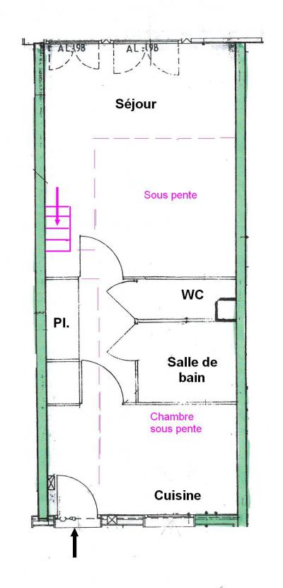 Vacanze in montagna Appartamento 2 stanze per 5 persone (025) - Résidence le Tavaillon - Les Saisies - Mappa