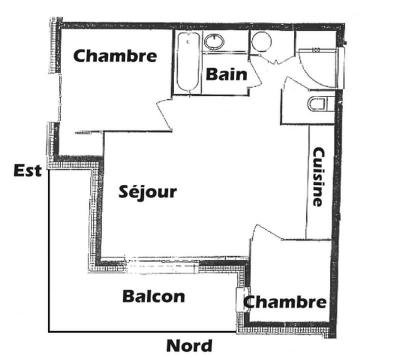 Holiday in mountain resort 3 room apartment 6 people (05) - Résidence le Village des Lapons F - Les Saisies - Accommodation