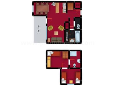 Wakacje w górach Apartament duplex 3 pokojowy 6 osób (036) - Résidence le Zig Zag - Montchavin La Plagne