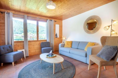 Urlaub in den Bergen 4-Zimmer-Holzhütte für 8 Personen - Résidence les Brebis - Morzine - Wohnzimmer