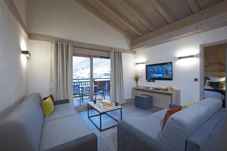 Holiday in mountain resort 4 room apartment 8 people - Résidence les Chalets de Joy - Le Grand Bornand - Living room