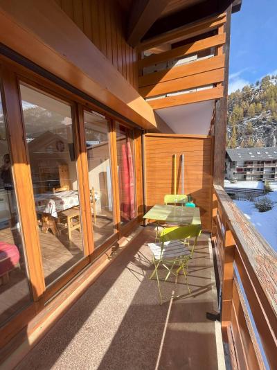 Urlaub in den Bergen 1-Zimmer-Holzhütte für 4 Personen (206) - Résidence les Cordeliers - Valloire - Terrasse