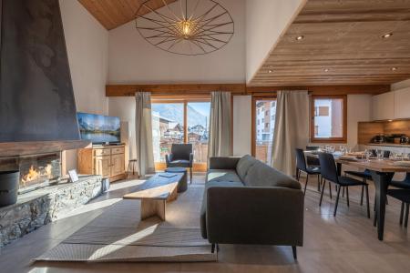 Urlaub in den Bergen 4 Zimmer Maisonettewohnung für 7 Personen (2) - Résidence les Cordettes - Morzine - Wohnzimmer