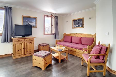 Vakantie in de bergen Appartement 4 kamers 8 personen (25) - Résidence les Cristaux - Les Menuires - Woonkamer