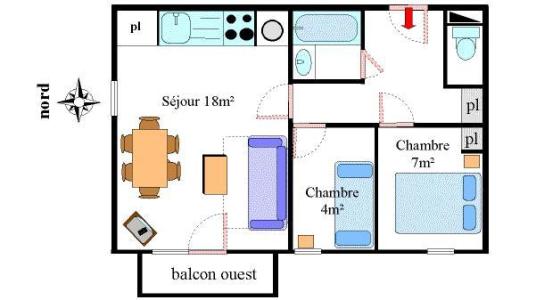 Urlaub in den Bergen 3-Zimmer-Appartment für 6 Personen (9) - Résidence les Essarts - Val Cenis - Plan