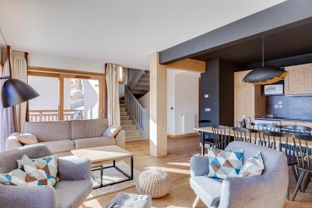 Holiday in mountain resort Semi-detached 5 room chalet 10 people (triplex) - Résidence les Fermes du Mont Blanc - Combloux - Living room