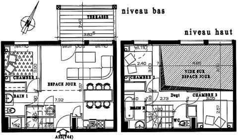 Vacances en montagne Appartement duplex 4 pièces 8 personnes (22) - Résidence les Jardins Alpins - Morillon