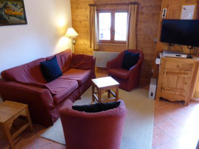 Urlaub in den Bergen 2 Zimmer Maisonettewohnung für 6 Personen (FLOR6) - Résidence les Lapons - Les Contamines-Montjoie - Wohnzimmer