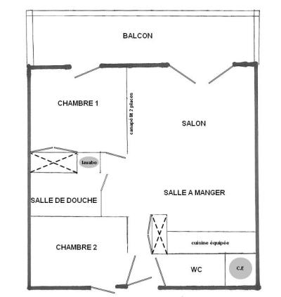 Wakacje w górach Apartament 2 pokojowy kabina 4 osób (23) - Résidence les Médailles d'Or - Les Saisies