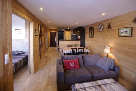 Urlaub in den Bergen 3-Zimmer-Holzhütte für 4 Personen (F5) - Résidence les Mélèzes - Pra Loup - Wohnzimmer