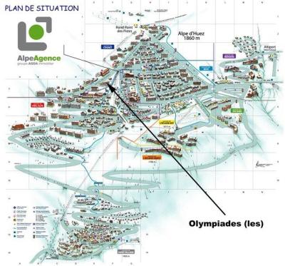 Vacanze in montagna Studio per 4 persone (003) - Résidence les Olympiades A - Alpe d'Huez - Mappa