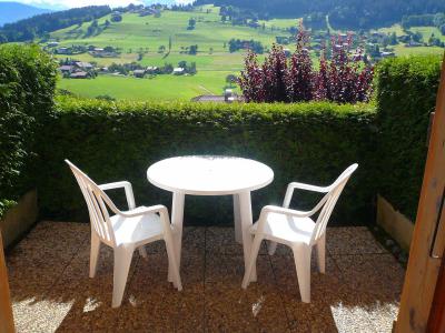 Urlaub in den Bergen Studio für 4 Personen (B04) - Résidence les Oréades - Combloux - Terrasse