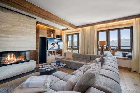 Holiday in mountain resort 4 room duplex apartment 6 people (720B) - Résidence les Portes de Courchevel - Courchevel - Living room