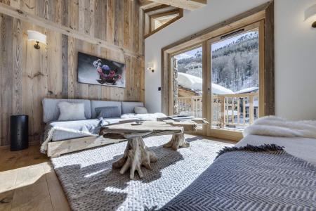 Urlaub in den Bergen 4-Zimmer-Holzhütte für 6 Personen (RIVES 6) - Résidence les Rives de l'Isère - Val d'Isère - Wohnzimmer