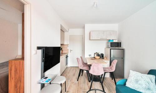 Vakantie in de bergen Appartement 2 kamers 6 personen (Budget 40m²) - Résidence Les Terrasses de Risoul - MH - Risoul - Woonkamer