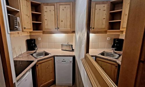 Vacaciones en montaña Apartamento cabina 2 piezas para 6 personas (485) - Résidence les Valérianes - Monts du Bois d'Or - Les Orres - Kitchenette