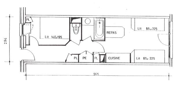 Vakantie in de bergen Appartement 2 kamers 4 personen (10) - Résidence Malinka - Avoriaz - Kaart