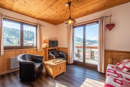 Urlaub in den Bergen 3-Zimmer-Maisonette-Appartement 5-6 Personen - Résidence Marcelly - Les Gets - Wohnzimmer