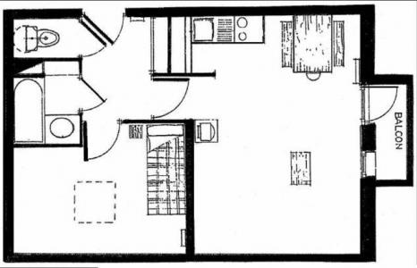 Vacances en montagne Appartement 2 pièces 5 personnes (618) - Résidence Michailles - Peisey-Vallandry - Plan