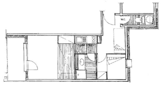 Holiday in mountain resort 2 room apartment 6 people (122) - Résidence Mont Blanc A - Les Saisies - Plan