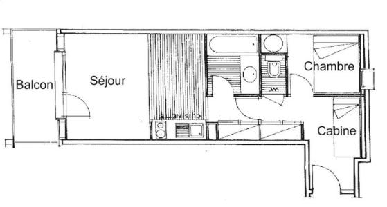 Vacaciones en montaña Apartamento cabina 2 piezas para 6 personas (210) - Résidence Mont Blanc B - Les Saisies - Alojamiento