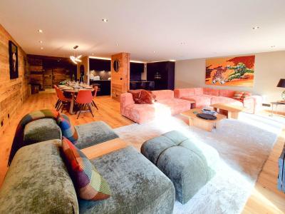 Urlaub in den Bergen 5-Zimmer-Appartment für 12 Personen - Résidence Nagano - Les Gets - Wohnzimmer