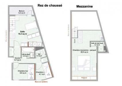 Vacances en montagne Appartement duplex 3 pièces 6 personnes (G257) - Résidence Orgentil - Valmorel - Plan