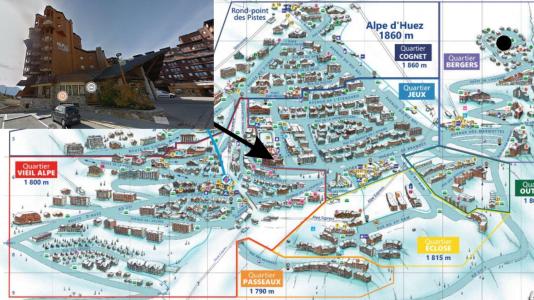 Vakantie in de bergen Résidence Ours Blanc - Alpe d'Huez - Kaart