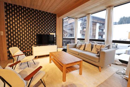 Holiday in mountain resort 3 room apartment cabin 8 people - Résidence Outa - Les Gets - Living room