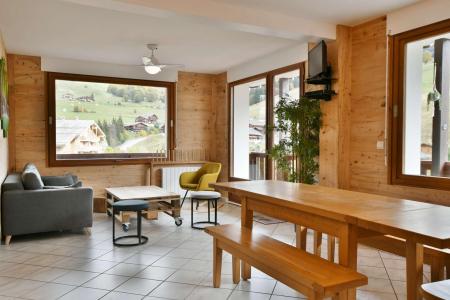 Vakantie in de bergen Appartement 3 kamers 6-8 personen - Résidence Paret - Le Grand Bornand - Woonkamer