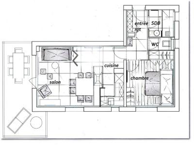 Wakacje w górach Apartament 2 pokojowy 5 osób (4) - Résidence Pascal - La Clusaz - Plan