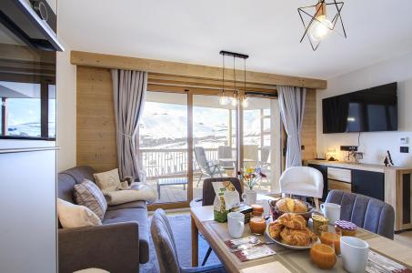 Urlaub in den Bergen 2-Zimmer-Holzhütte für 4 Personen (C23) - Résidence Phoenix C - Alpe d'Huez - Wohnzimmer