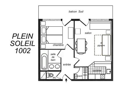 Vacanze in montagna Appartamento 2 stanze per 5 persone (1002) - Résidence Plein Soleil - Méribel-Mottaret