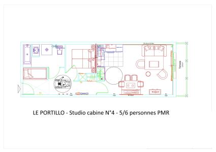 Vakantie in de bergen Studio bergnis 6 personen (04) - Résidence Portillo - Gourette - Kaart