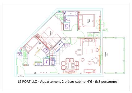 Vacaciones en montaña Apartamento cabina 3 piezas para 8 personas (P06) - Résidence Portillo - Gourette