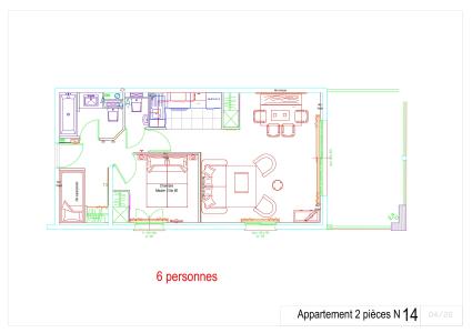 Каникулы в горах Апартаменты со спальней и комнатой кабиной 6 чел. (P14) - Résidence Portillo - Gourette