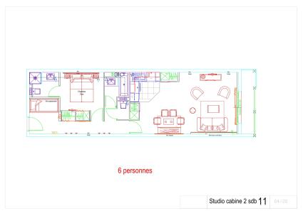 Vakantie in de bergen Studio bergnis 6 personen (P11) - Résidence Portillo - Gourette - Kaart