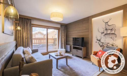 Urlaub in den Bergen 3-Zimmer-Appartment für 6 Personen (Prestige 70m²-1) - Résidence Premium l'Hévana - Maeva Home - Méribel - Wohnzimmer