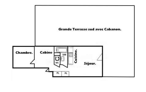 Vacaciones en montaña Apartamento cabina 2 piezas para 7 personas (004) - Résidence Roselend - Les Saisies - Alojamiento