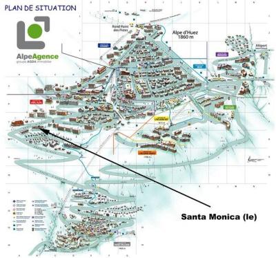 Каникулы в горах Résidence Santa Monica - Alpe d'Huez - план