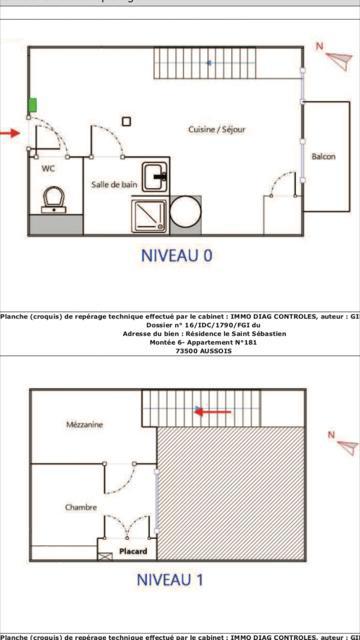 Vacances en montagne Appartement 2 pièces mezzanine 6 personnes (STS181) - Résidence St Sébastien 2 - Aussois - Plan